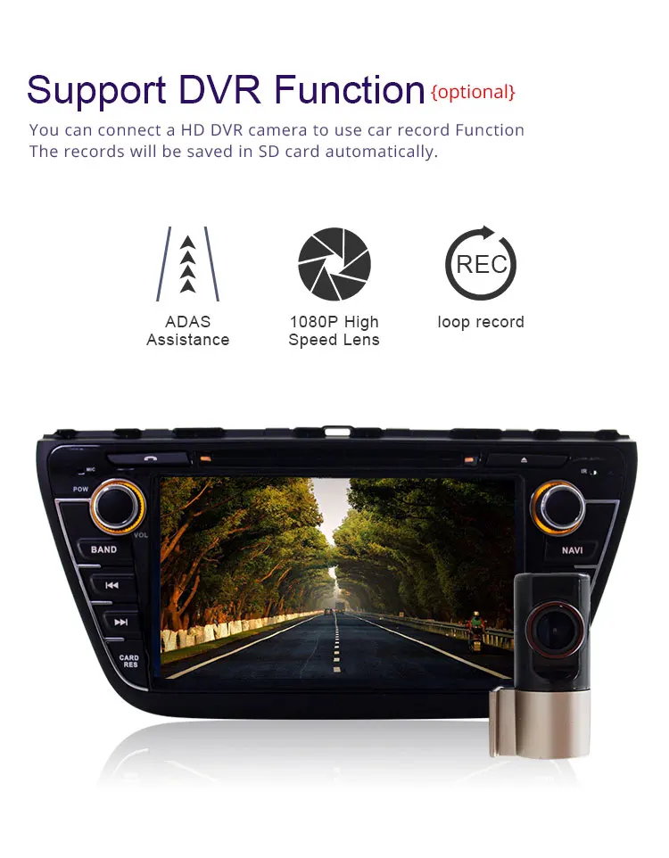 Discount TOPBSNA 8 inch Android 9.0 Car DVD Player For Suzuki SX4 S-Cross 2014 2015 2016 WIFI Multimedia GPS Stereo 2 Din Car Radio Audio 7