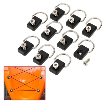 

10pcs High Quality Kayak D Rings Outfitting Rigging Fishing Bungee Kit Accessory with Screws for Boat Canoe Kayak Accessories