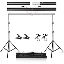 Foto Video Studio 9.8ft Verstelbare Achtergrond Stand Achtergrond Support System Kit Met Draagtas(China)