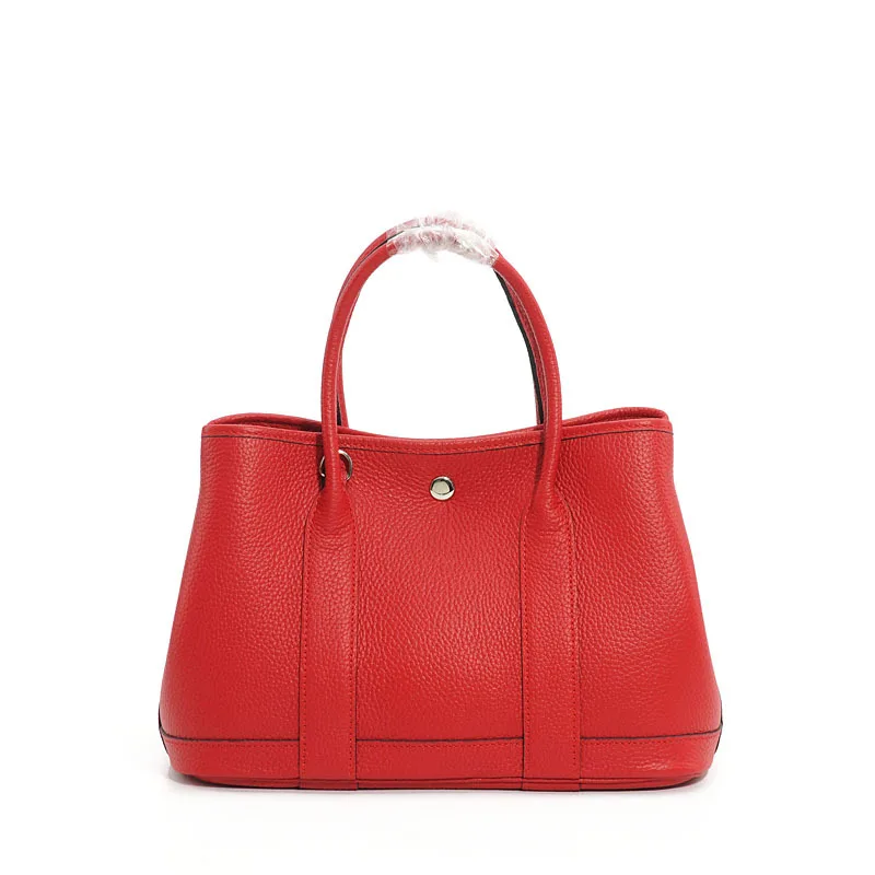 Red Large Модные вечерние сумки-шопперы для женщин из натуральной кожи с Litchi зернистой поверхностью, роскошные высококачественные сумки через плечо, женские дизайнерские сумки - Цвет: Red Large