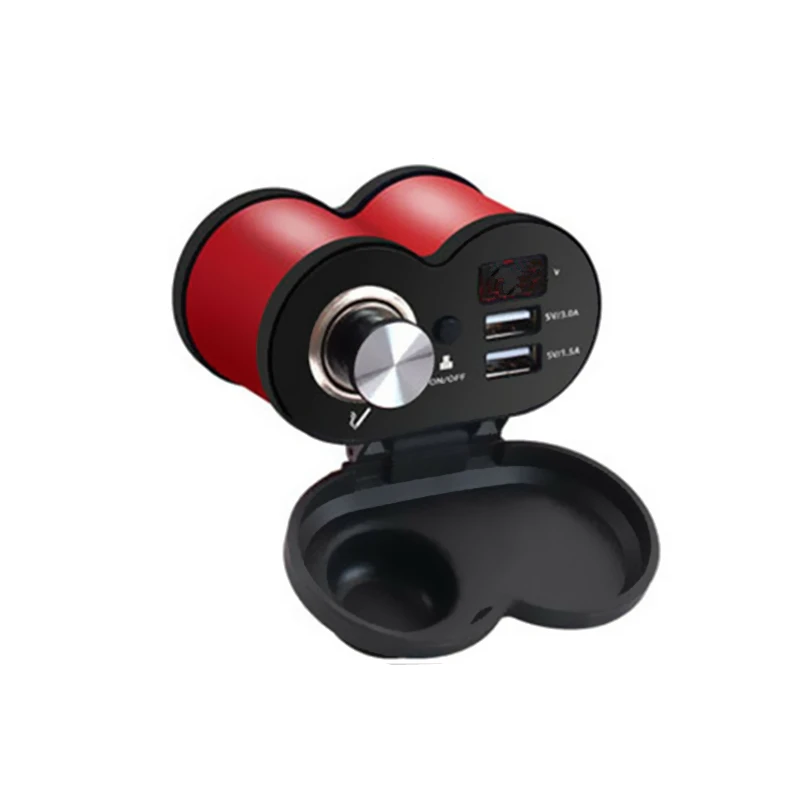 

Waterproof 12V-24V Motorcycle Dual USB Charger Cigarette Lighter with Voltmeter Cafe Racer Old School ATV