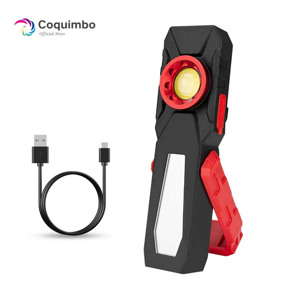 

18650 LED Flashlight USB Rechargeable Working Lamp 4 Modes Lighting Magnet Hook LED Torch Lamp Hunting Tactical Light