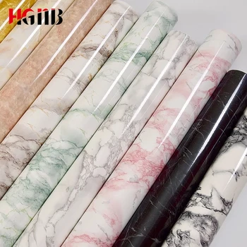 

Marble Vinyl Film Self Adhesive Waterproof Wallpaper for Bathroom Kitchen Cupboard Countertops Contact Paper PVC Wall Stickers
