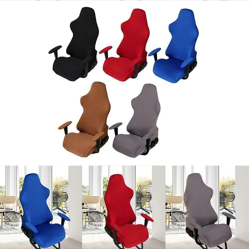 Chair Cover Game Room e-Sports Swivel Chair Slipcover with Armrest Cover KSI999