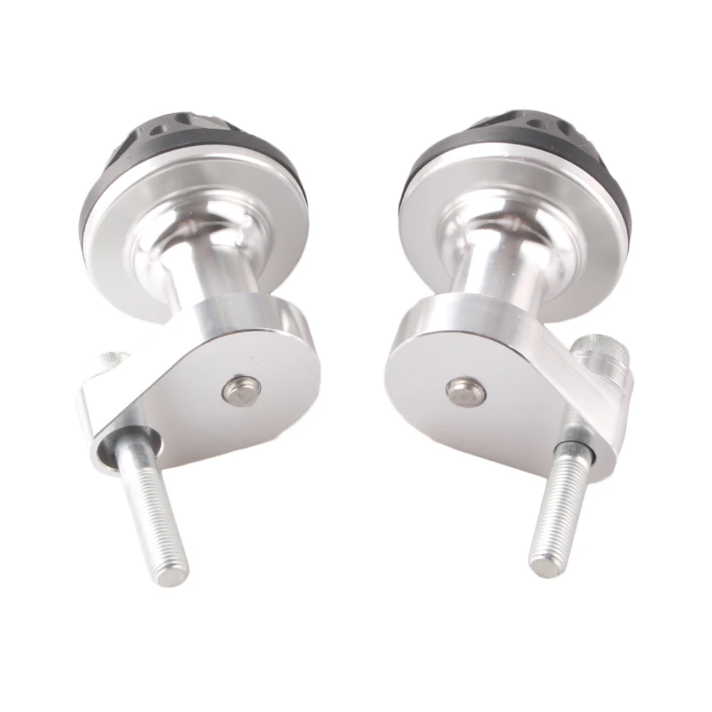 Серебристый For Yamaha YZF R1 Frame Slider Crash Pads Protector Guard YZF-R1 1000 2007 2008 Motorbike Parts CNC Aluminum Alloy - Цвет: Серебристый