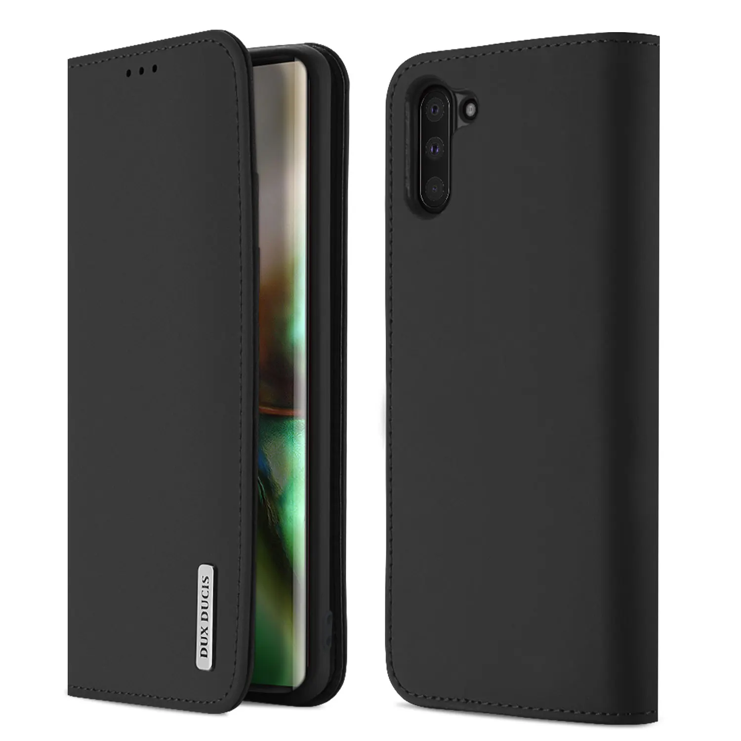 Черный Для samsung Galaxy Note 10 чехол Роскошный из натуральной кожи кошелек чехол для samsung Galaxy Note 10 5G Бизнес Магнитный флип-чехол - Цвет: Черный
