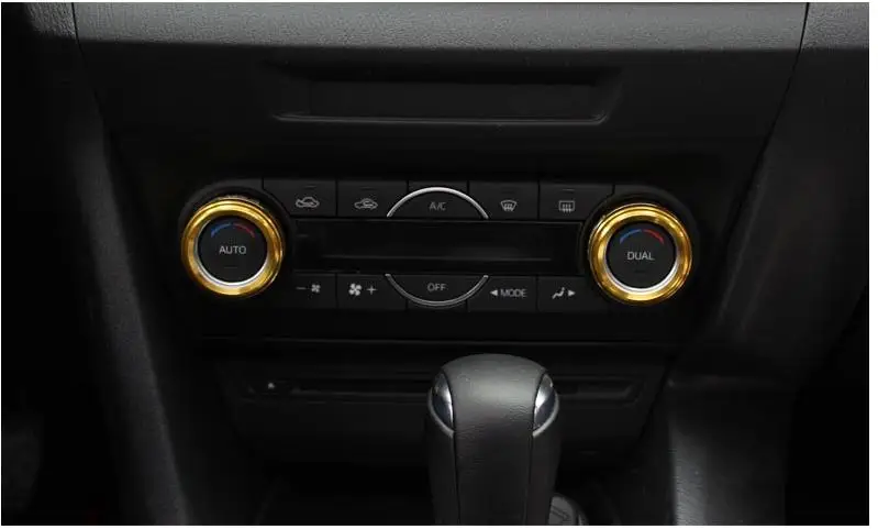 Автомобильные ручки кондиционера, декоративный круг для Mazda 3 Angkesaila, автомобильные аксессуары, авиационный алюминий, красный/синий/золотой