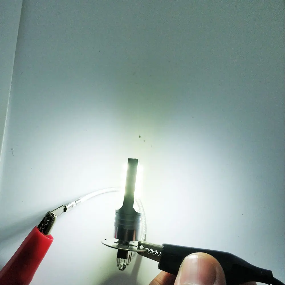 1 шт. H3 светодиодный лампочка 12X3535 SMD супер яркие Автомобильные противотуманные фары 12 В 24 в 6000 К белый день вождения работает автоматическая лампа