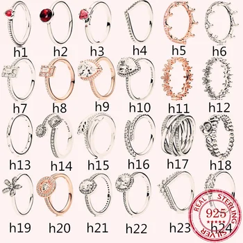 

Suitable for Pandora Charm S925 Sterling Silver Ring Rose Gold White Gold DIY Beads Pendant Ladies Jewelry Beads for Women