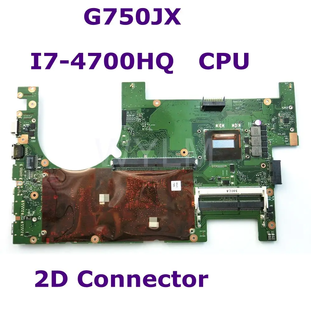 G750JX с i7-4700HQ Процессор 2D Материнская плата ASUS G750J G750JW ноутбука 60NB00N0-MB3020 100%