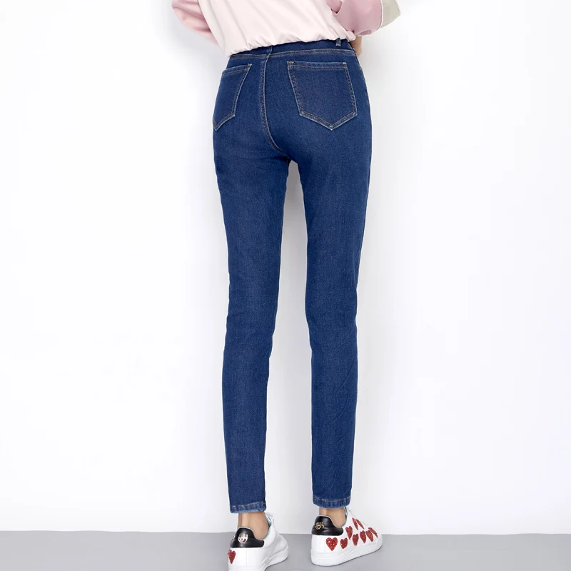 LEIJIJEANS, флисовые плотные черные зимние джинсы размера плюс, Вельветовые женские джинсы, L-6XL, обтягивающие, с добавлением шерсти, плотные Женские джинсы-карандаш