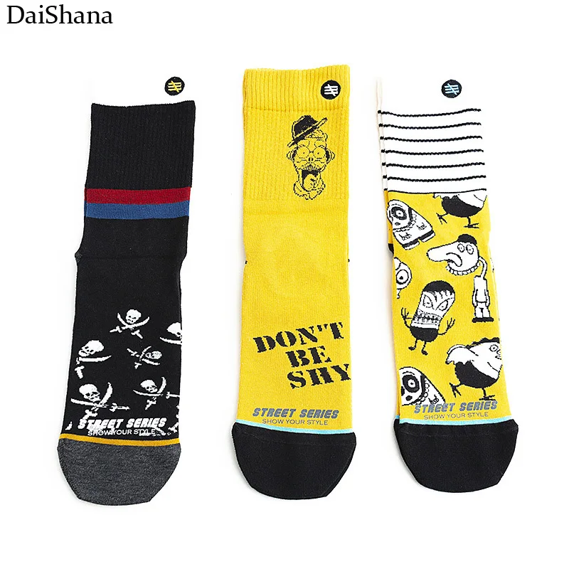 3Pairs New Fashion Unisex Sock Harajuku Korean Style Cotton Women Socks Skateboard Happy Crew Tide socks Meias Mujer EU36-44 48 Ha4183289b4c54348abd7d1c6ec7ccb7eM