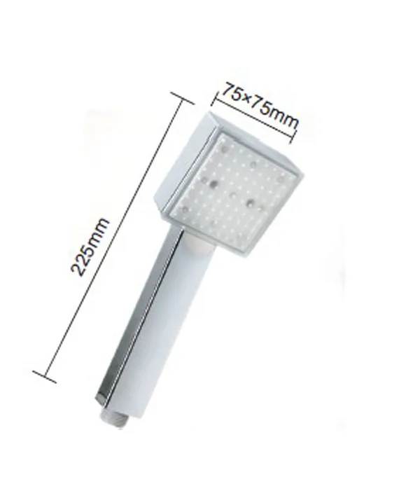 Насадка душа светодиодная Температура 9 светодиодный квадратный душ Ультра-яркий контроль температуры светодиодный трехцветный Душ сопла L1007