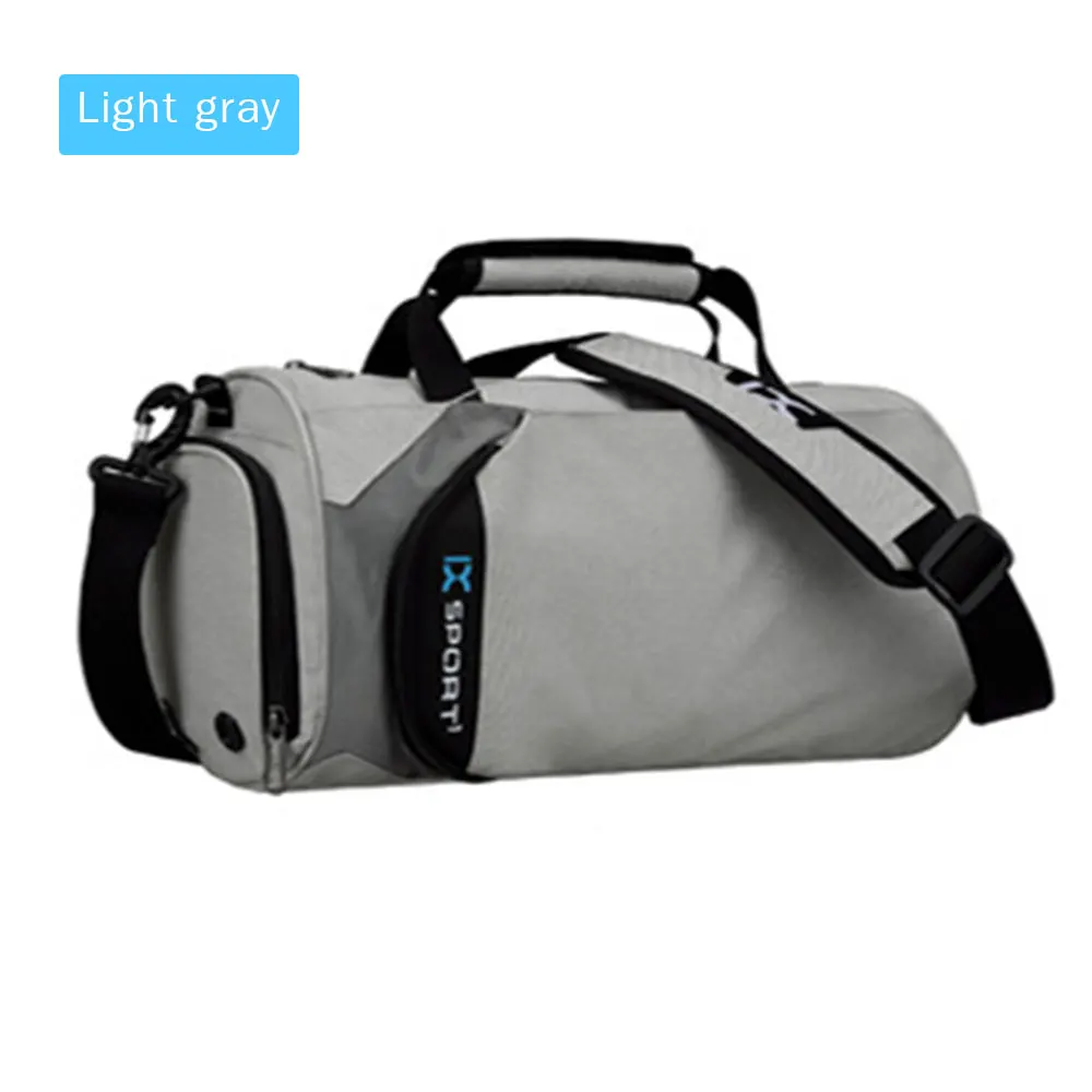 light gray L Прочная сумка из полиэстера, 4 цвета, женская сумка для путешествий, сумка для йоги, мужская деловая сумка, спортивный рюкзак - Цвет: light gray L