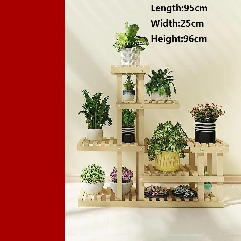 Escalera Decorativa Madera Saksi Standi Balkon садовые полки для балкона Stojak Na Kwiaty Dekoration Цветочная Полка Подставка для растений - Цвет: MODEL I