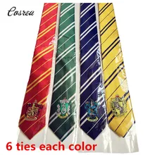 Каждый цвет 6 галстуков Гриффиндор Слизерин Hufflepuff Ravenclaw подарок на Хэллоуин сценический волшебный Косплей