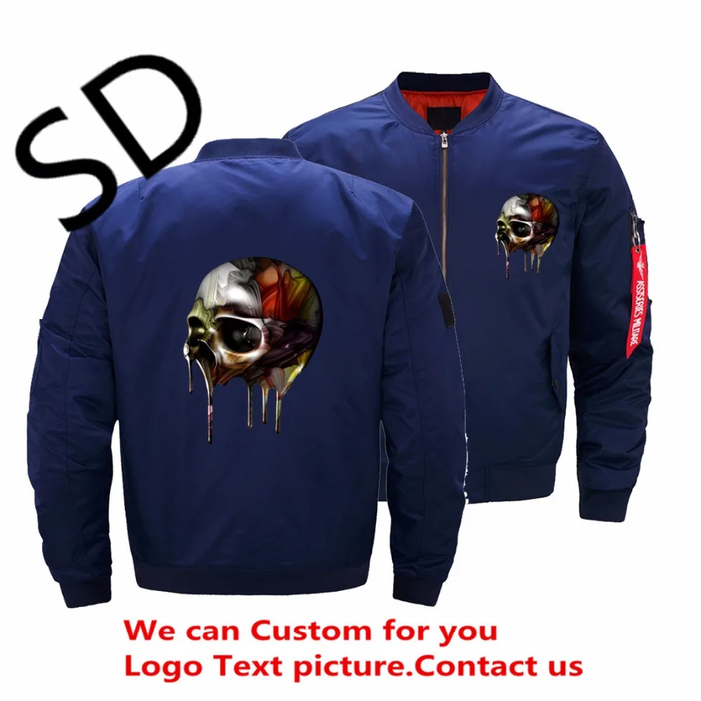

Syrupy Skull Jacket Men Compression Streetwear Printed Mens Ma1 Thick Motorcycle Aviator Pilot Air Bomber Zipper Jackets Coats