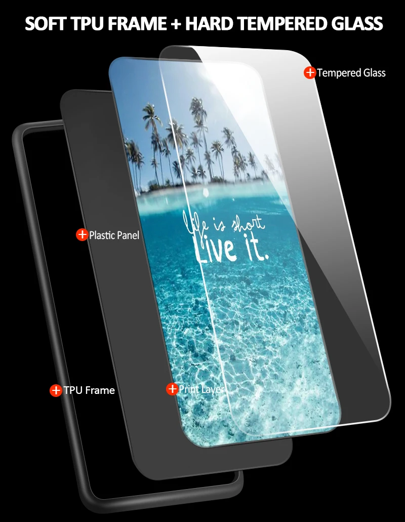 Чехол из закаленного стекла для Samsung Galaxy S8 S9 S10 Plus, чехол для телефона OnePlus 3 3T 5 5T 6 6T 7 7 Pro, ударопрочный жесткий чехол из ТПУ