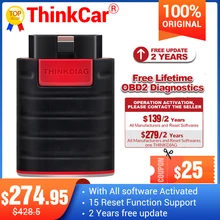 Thinkdiag tam yazılım ile tam sistem OBD2 tarayıcı Bluetooth 16 sıfırlama hizmetleri kod okuyucu uzatma kablosu PK AP200 easydiag