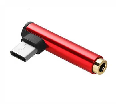 Горячий тип C до 3,5 мм разъем для наушников 3,5 AUX USB C кабель для huawei P30 Pro Xiaomi Mi 9 8 Se Oneplus 7 Pro аудио USB C адаптер - Цвет: Красный