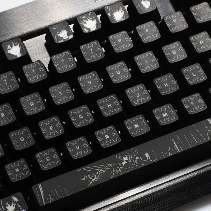 sabre teclado mecânico buraco preto revestimento chave