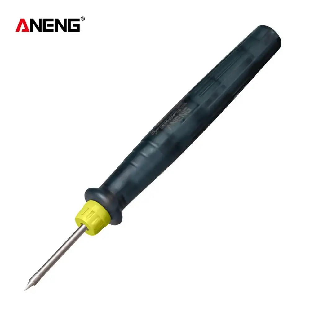 Зеленый ANENG LT002 5 в 8 Вт Мини Портативный USB Электрический паяльник ручка/наконечник сенсорный переключатель Регулируемый паяльник инструменты - Цвет: Зеленый