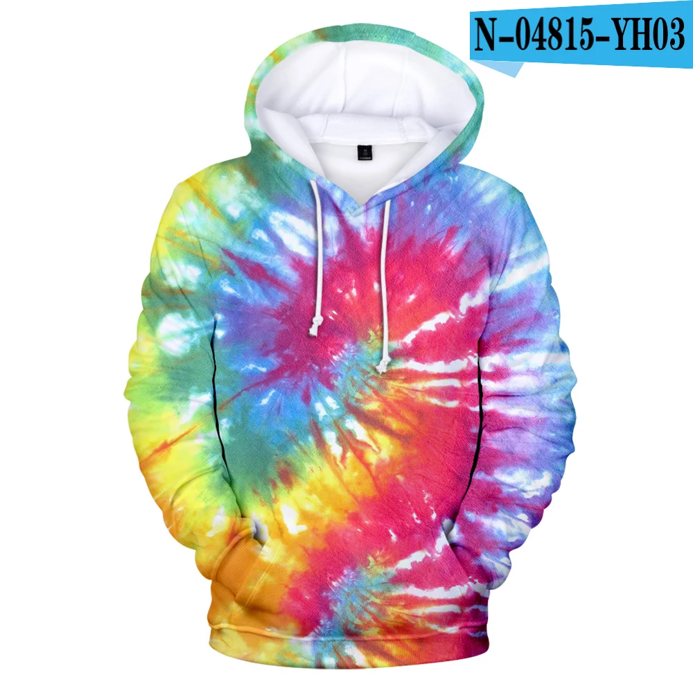 Осенняя удобная толстовка с 3D принтом tie-dye, Мужская/Женская Повседневная Синяя толстовка с 3D принтом tie-dye, зимняя уличная одежда - Цвет: 3D