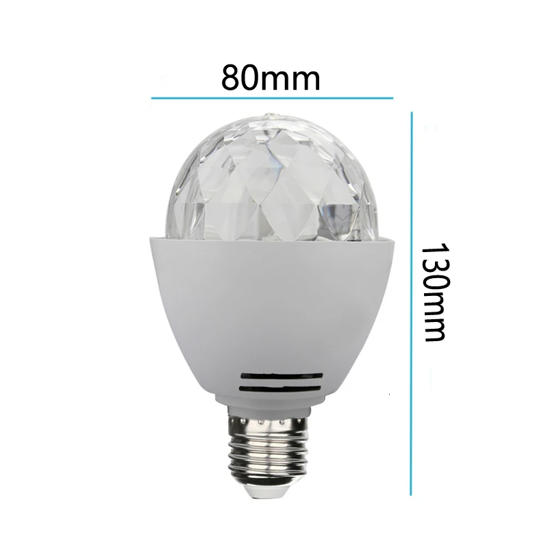 20 шт. AC85-265V 3W E27 диско шар светильник RGB Вращающийся стробоскоп вечерние лампы сценический светильник s для семьи день рождения фестиваль украшения