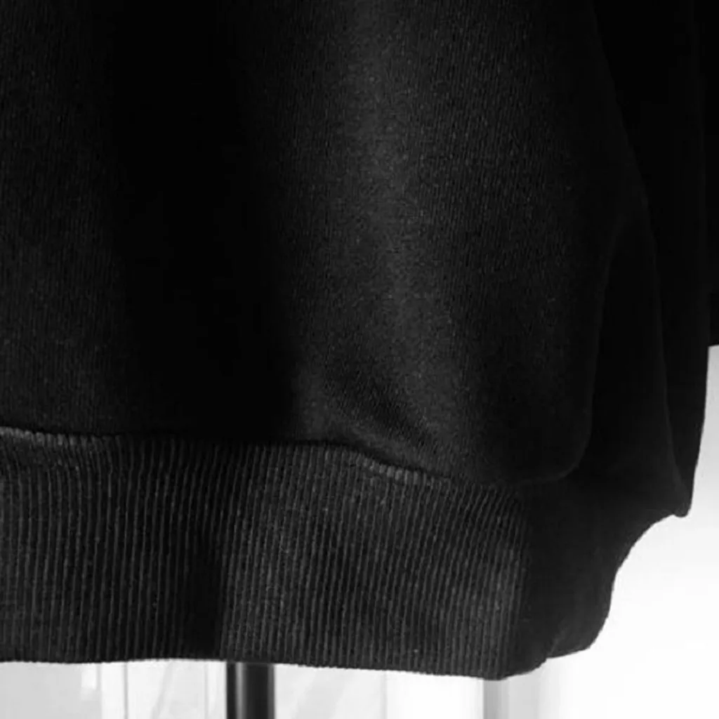 JAYCOSIN Fashion Women Loose Gothic Punk Long Sleeve Sweatshirt Casual Elegant Comfortable Simple Hooded Pullover Top Blouse