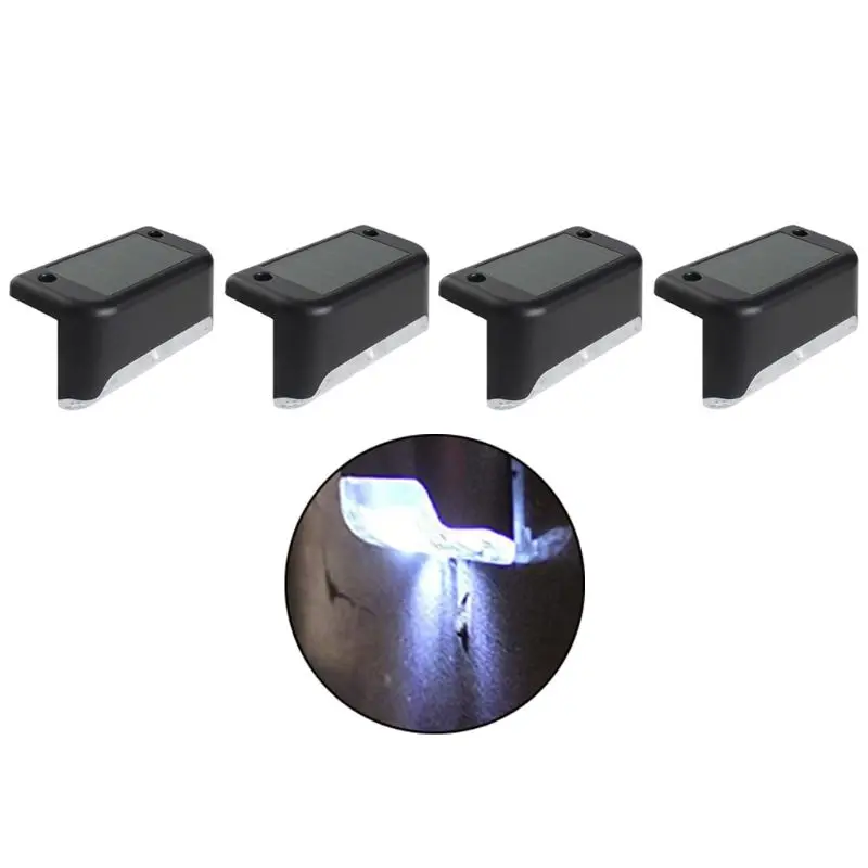 

4Pcs Solar Deck Lights Solar Step Lights Outdoor Waterproof Led Solar Fence Lamp MOLC