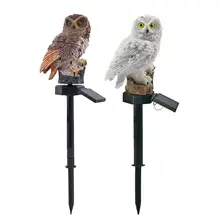 Солнечный светодиодный светильник для лужайки с изображением совы, уличный водонепроницаемый садовый ландшафтный светильник