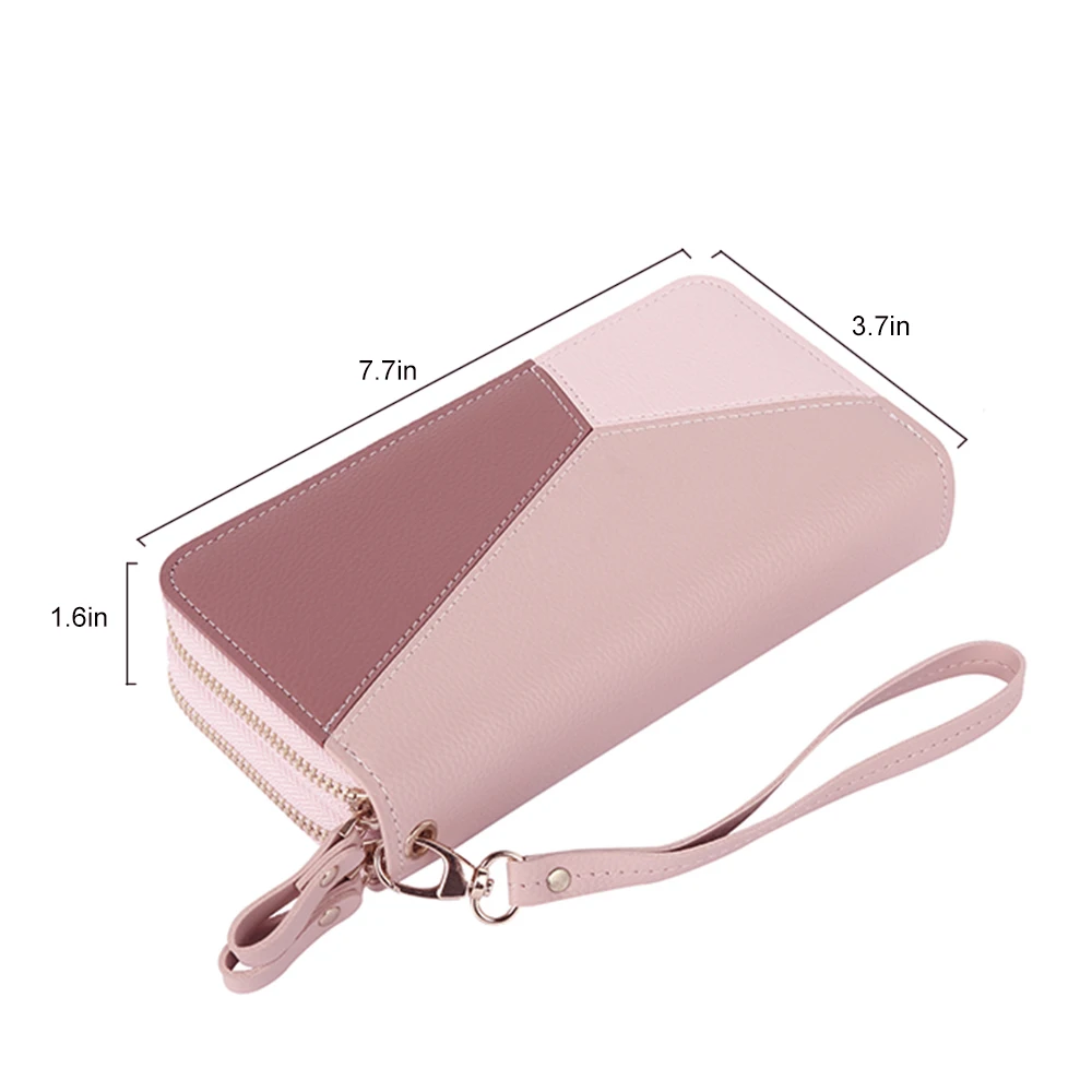 Женские кошельки на молнии, карман для телефона, кошелек, держатель для карт, пэчворк, Женский Геометрический Длинный кошелек, Дамский кошелек с кисточками