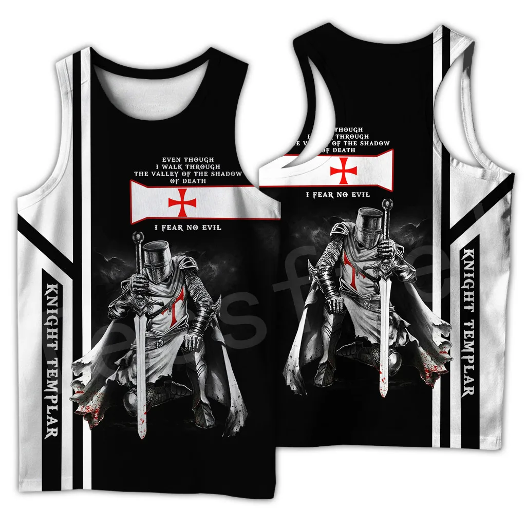 

Tessffel cavalier Knights Templar Armor Causal Funny Streetwear Harajuku Unisex 3DPrint Tank Top Vest Streetwear Mens/Womens s-2