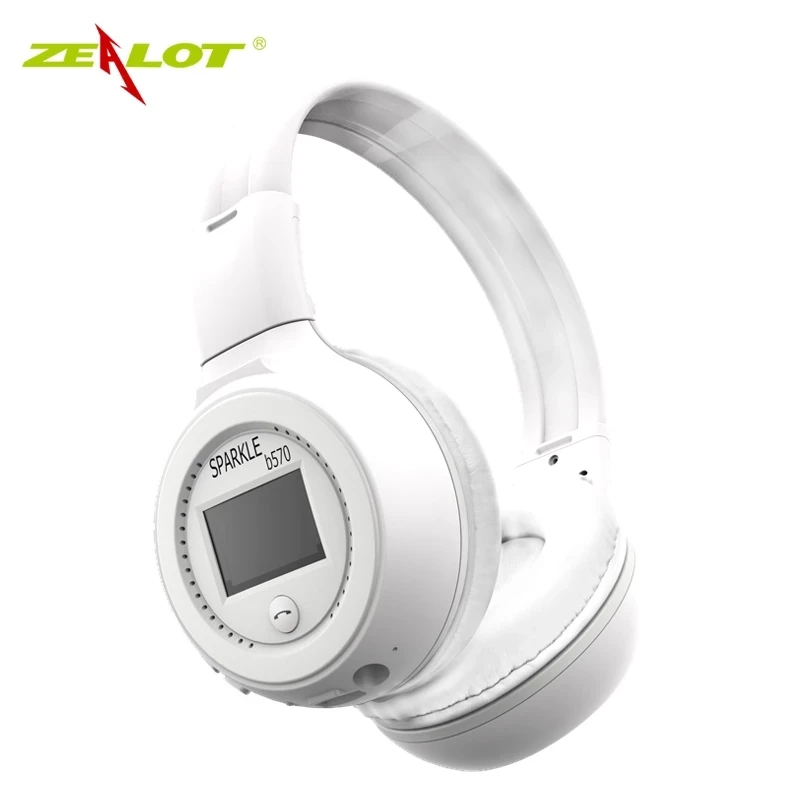 

ZEALOT B570 Bluetooth Headphones Foldable HIFI Stereo Wireless Earphone With LCD Display Screen Headset FM Radio Micro-SD Slot