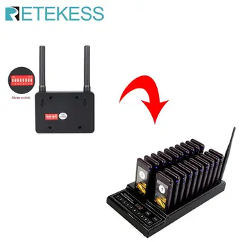 

Retekess T112 Restaurant Pager With 20 Pager Receiver And Signal Amplifier Long Range For Clinic Hospital Waiter Calling System