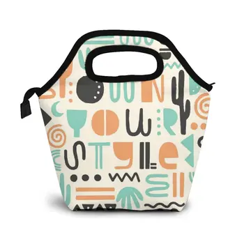 

Style Illustration Lunch Bag For men women Reusable Lunch Tote Lunch Box Organizer Cooler Bag for Work Picnic