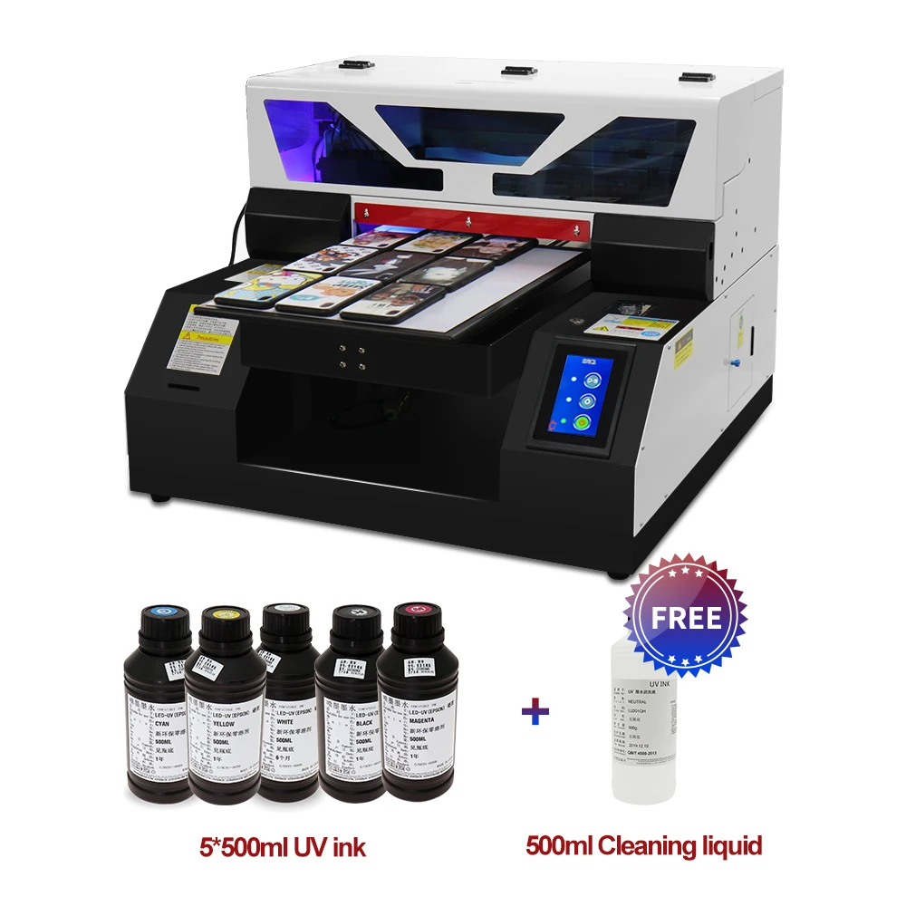 Special Offers New model A3 UV Printer Flatbed Printer For Phone Case,TPU soft case, bottle, embosser PVC, Metal,Wood,Pen etc, UV Ink for free