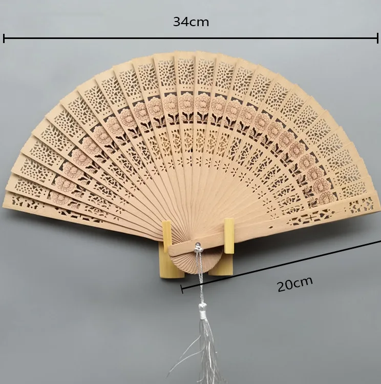Genuine Product 8 Inches Fragrant Wood Burma Fragrant Eaglewood Fan Sunflower Wooden Craft's Fan Wedding Gift Return Punch Flowe