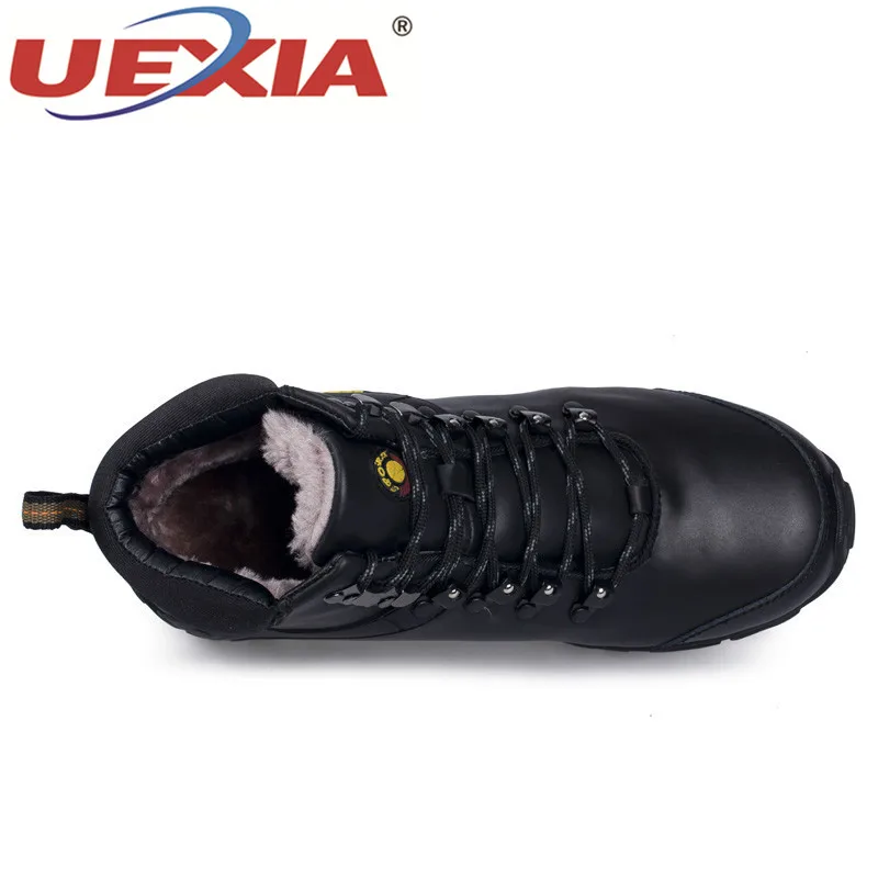 UEXIA, новинка, ручная работа, мужские зимние ботинки, мужские, плюш, мех, уличная спортивная обувь, зимняя, до лодыжки, мех, дышащая мужская обувь, 3 цвета