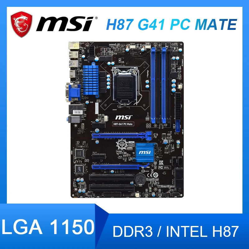 Msi H87 G41 Pc Mate Desktop Mainboard Lga 1150 Ddr3 Ram Support Core I7 I5 I3 Cpus Pci E 3 0 Sata 3 Usb3 0 Atx Motherboard Motherboards Aliexpress Msi H87 G41 Pc Mate Desktop Mainboard Lga 1150 Ddr3 Ram Support Core I7 I5 I3 Cpus Pci E 3 0 Sata 3 Usb3 0 Atx Motherboard Motherboards Aliexpress