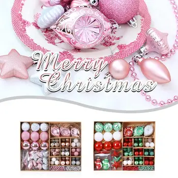 

90PCS Colorful Hanging Pendant Christmas Tree Ornament Set Party Home Decor Adornos De Navidad Para Casa Special Shaped Balls