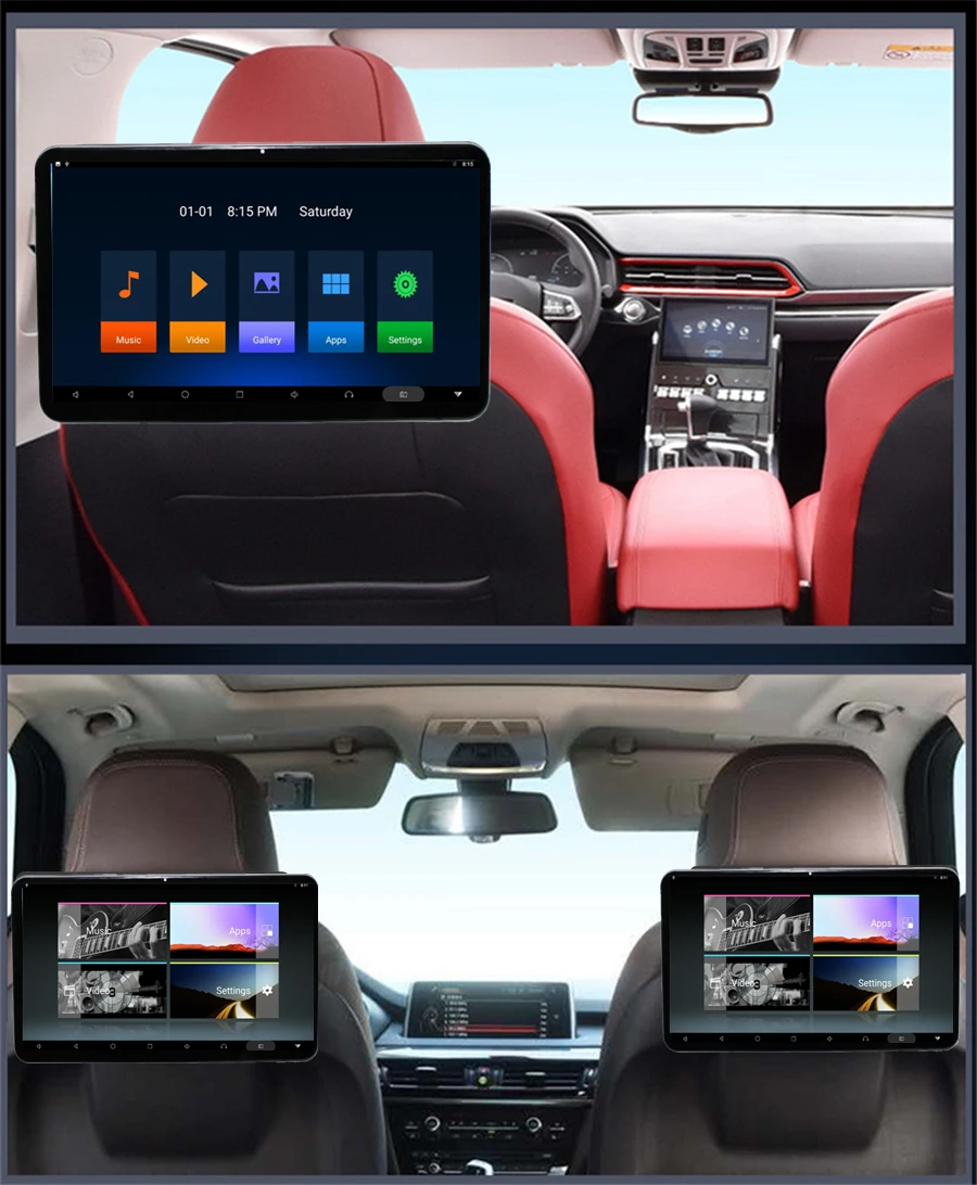 Пара 12,5 HD 1080P Android 7,1 ram 2GB rom 16GB Octa-core 1,6 GHz wifi 3g/4G BT HDMI подголовник заднего сиденья мониторы сенсорный экран
