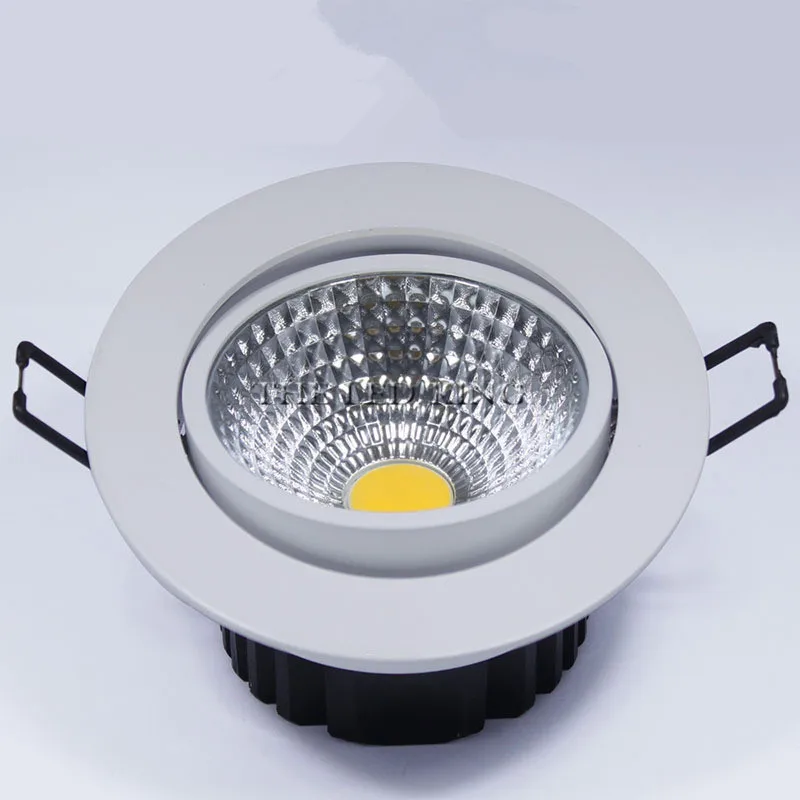 Dimmable 360 Angle Rotatable LED Ceiling Spot Light 5W 7W 10W 12W 15W round LED Recessed Downlight with AC 85-265V LED Driver