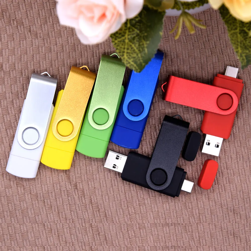 100 gb flash drive New 2 IN 1 Type-C Pen Drive 256GB usb Memory Stick 128GB 64gb Pendrive 32GB Usb 2.0 Flash Drive for Android Phone/PC usb 3.0 pen drive