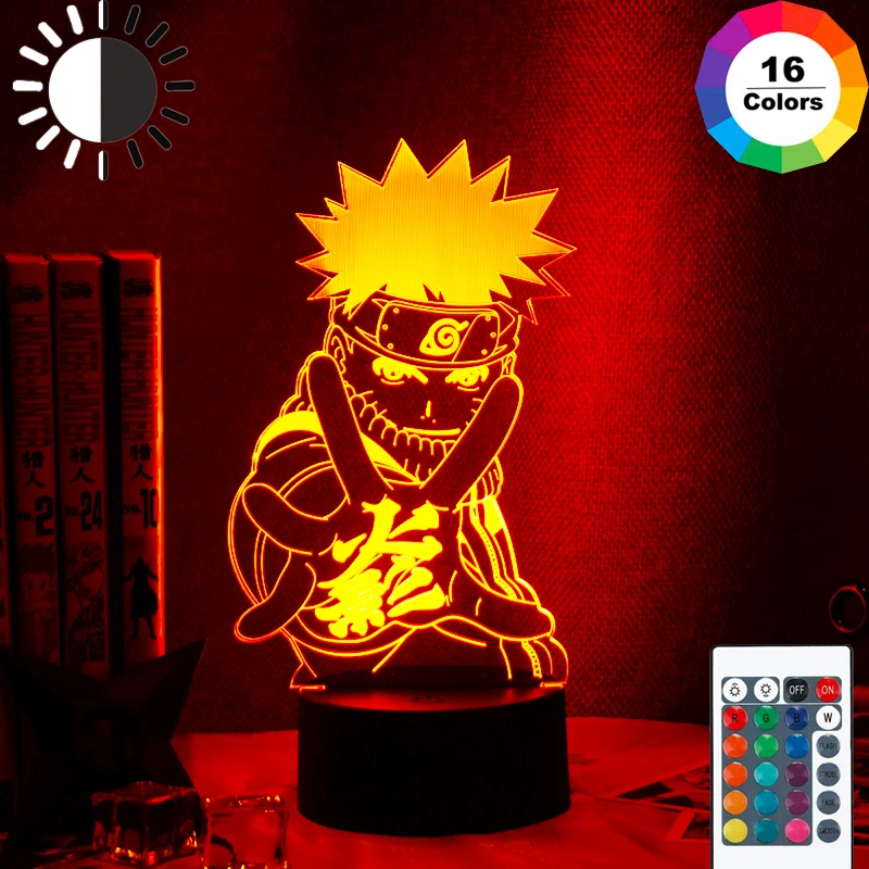 

3d Night Lamp Japanese Anime Naruto Figure for Kids Bedroom Decor Led Night Light Nightlight Best Birthday Gift Child Bedside