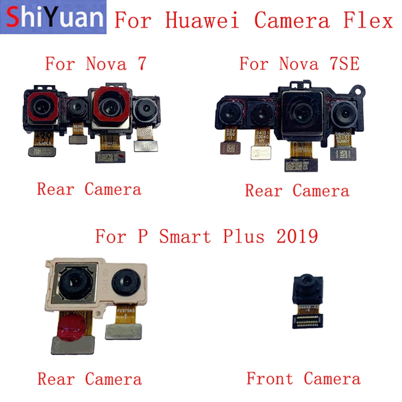 

Back Rear Front Camera Flex Cable For Huawei Nova 7 7S P Smart Plus 2019 Main Big Small Camera Module Repair Replacement Parts