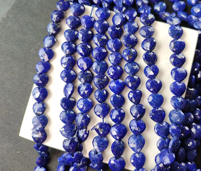 Lapis Сердце Граненый 7-8 мм 19 см синий для DIY ювелирных изделий FPPJ бусины природа