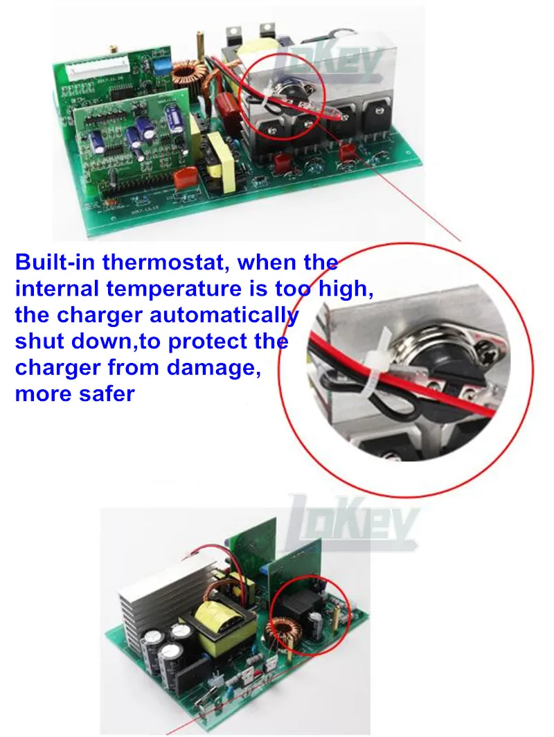 72V 3A to 12A adjustable Smart Charger With LCD