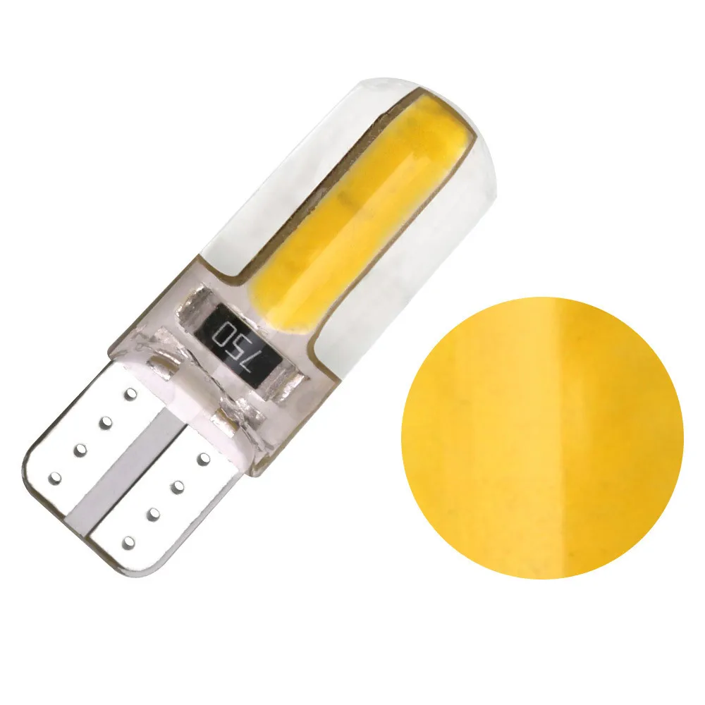 10 шт. светодиодный W5W T10 COB 6SMD 3 Вт светодиодный фонарь для парковки авто Клин Высокая мощность габаритный светильник CANBUS кремнезема лицензионный Светильник лампы