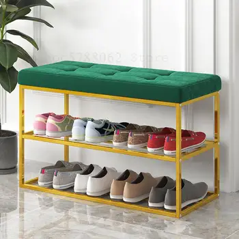 

Hot Shoe bench home doorway Shoe stool can sit shoe rack rectangular stool simple shoe rack European storage stool